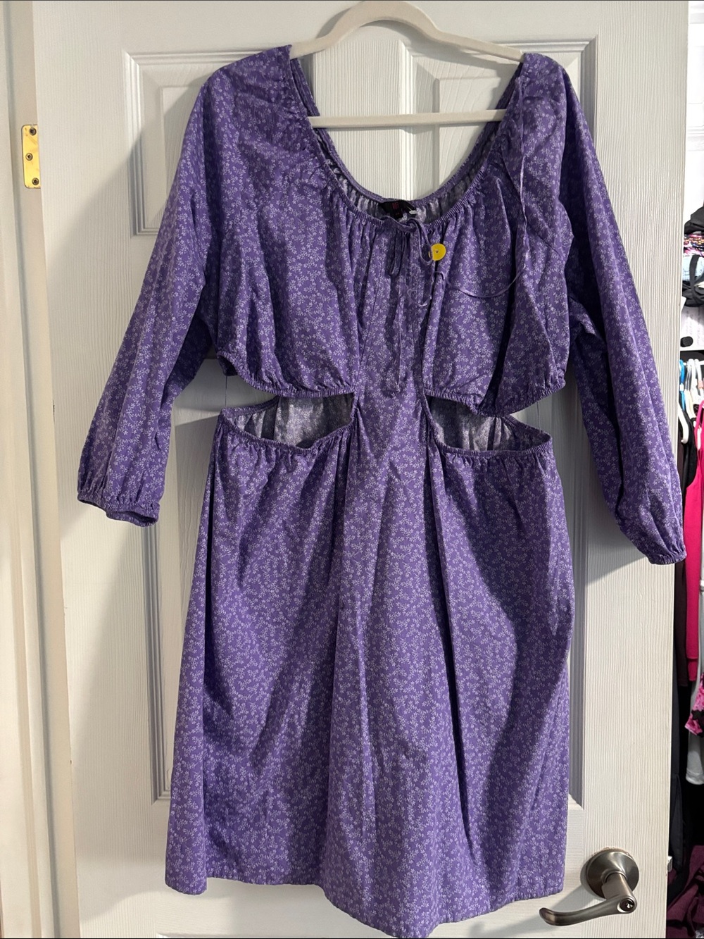NOBO Purple Floral Cutout Dress